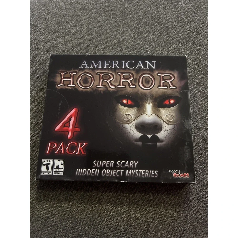 Legacy Games American Horror 4 Pack PC Game Teen Black Hidden Object Mysteries